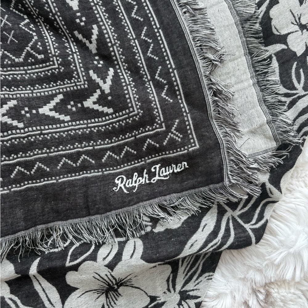 Ralph Lauren Monochrome Floral Wrap